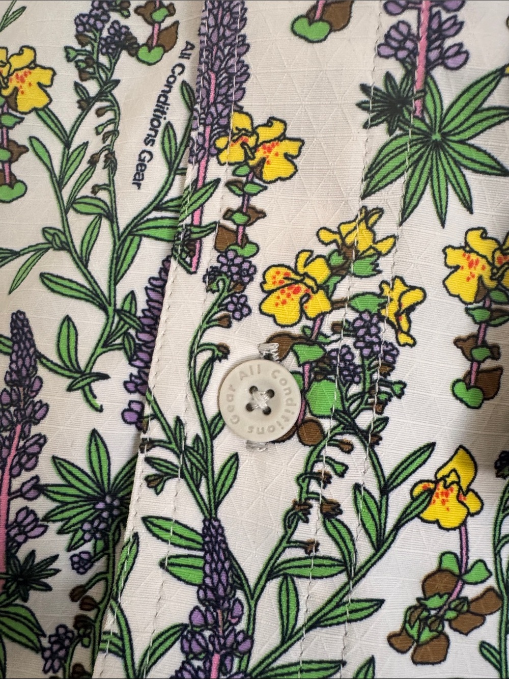Nike ACG Snowgrass Floral Dri-FIT UV Button Down Shirt M Relaxed Oversized NWOT - Picture 6 of 6